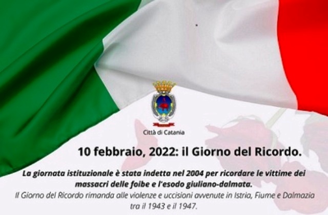 Giorno del Ricordo: iniziative nella biblioteca Bellini e nel Palazzo della Cultura di Catania